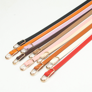 Femeii stil coreean curea subțire din PU casual simplu curea decorativă costum blugi cu fustă centură