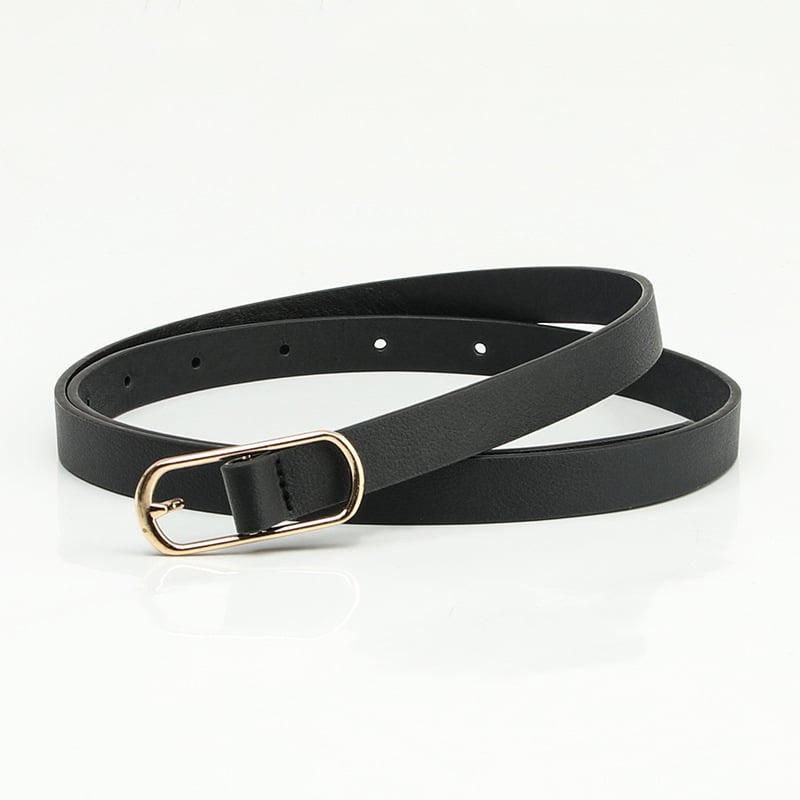 Femeii stil coreean curea subțire din PU casual simplu curea decorativă costum blugi cu fustă centură
