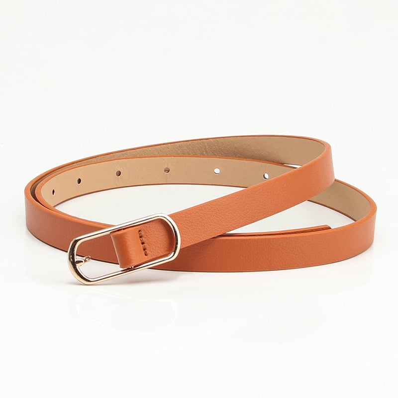 Femeii stil coreean curea subțire din PU casual simplu curea decorativă costum blugi cu fustă centură