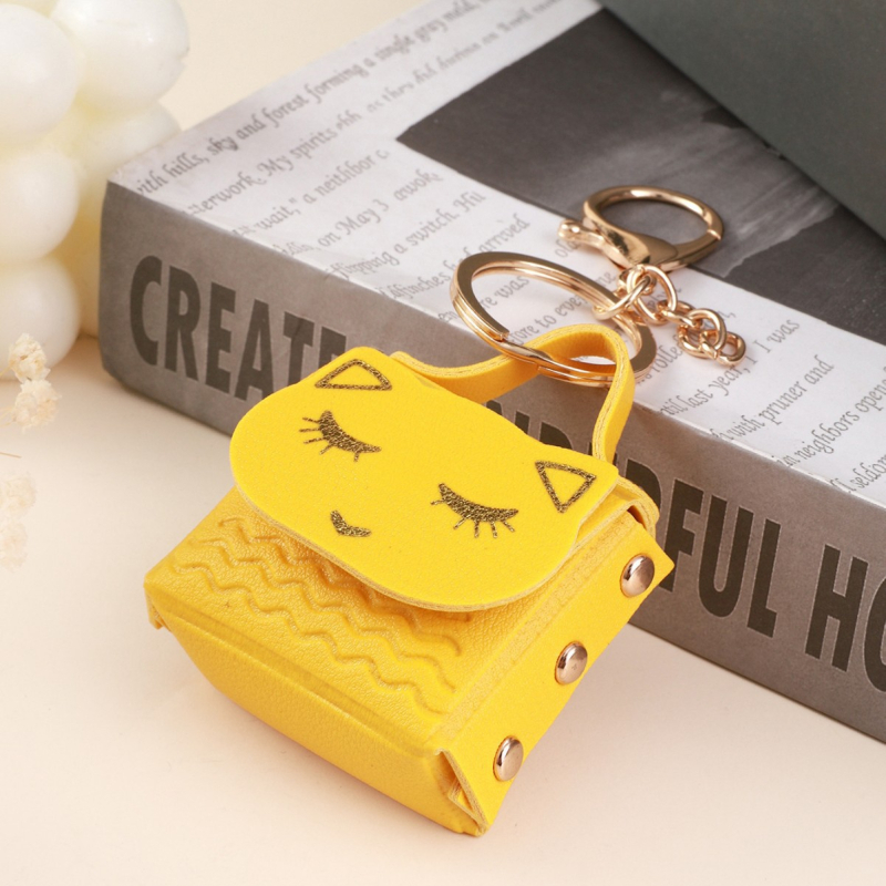 Mielas katinas, išskirtinis ausinių krepšys, pora, mini raktų pakabuko pakabuko krepšys, tarpvalstybinė odinė laikymo monetų piniginė, didmeninė prekyba