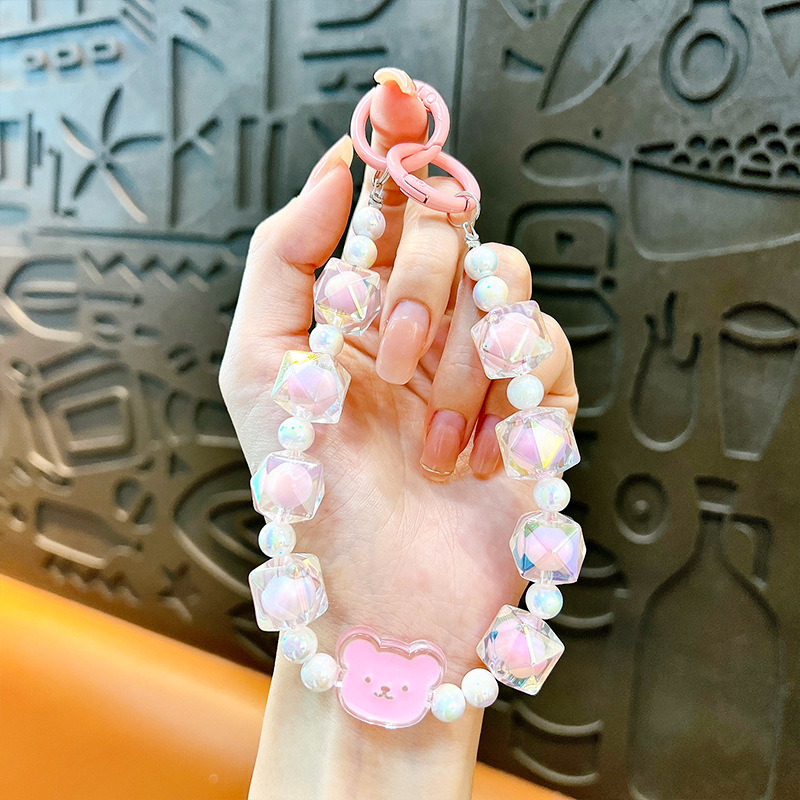 Изискан графити ръчно рисуван ключодържател с мъниста и котешки нокът, сладък, висяща верижка, чанта, декоративна висулка, доставка