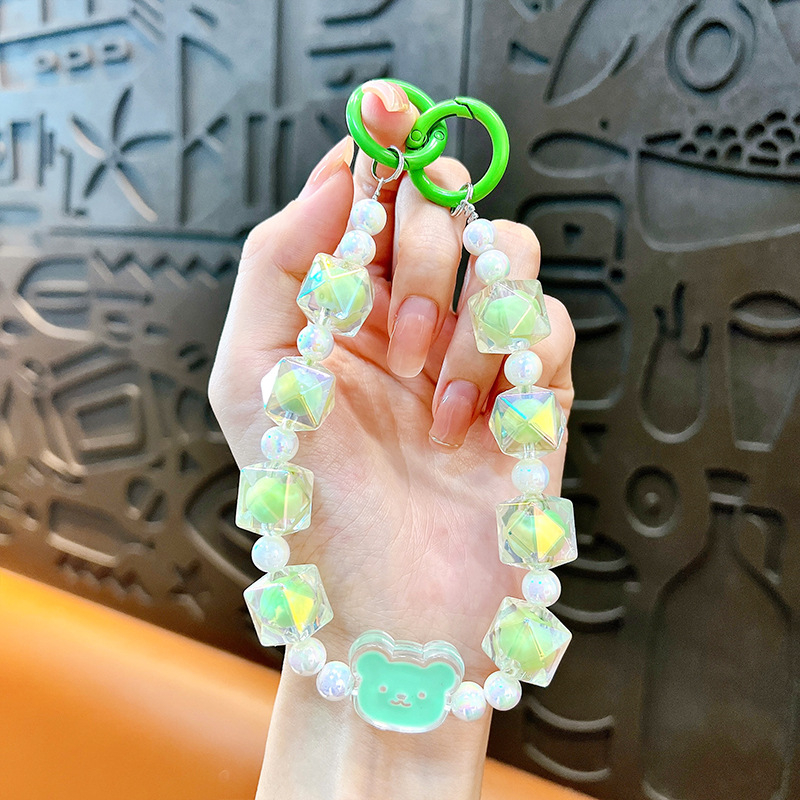 Изискан графити ръчно рисуван ключодържател с мъниста и котешки нокът, сладък, висяща верижка, чанта, декоративна висулка, доставка