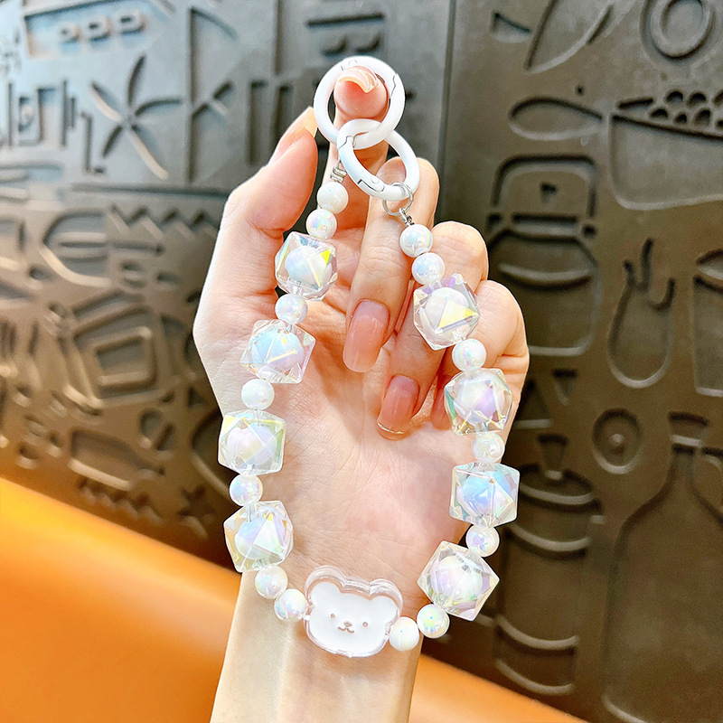 Изискан графити ръчно рисуван ключодържател с мъниста и котешки нокът, сладък, висяща верижка, чанта, декоративна висулка, доставка