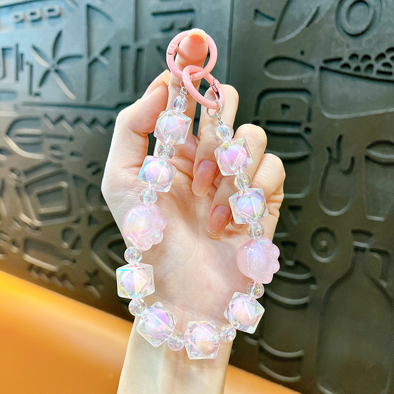 Изискан графити ръчно рисуван ключодържател с мъниста и котешки нокът, сладък, висяща верижка, чанта, декоративна висулка, доставка