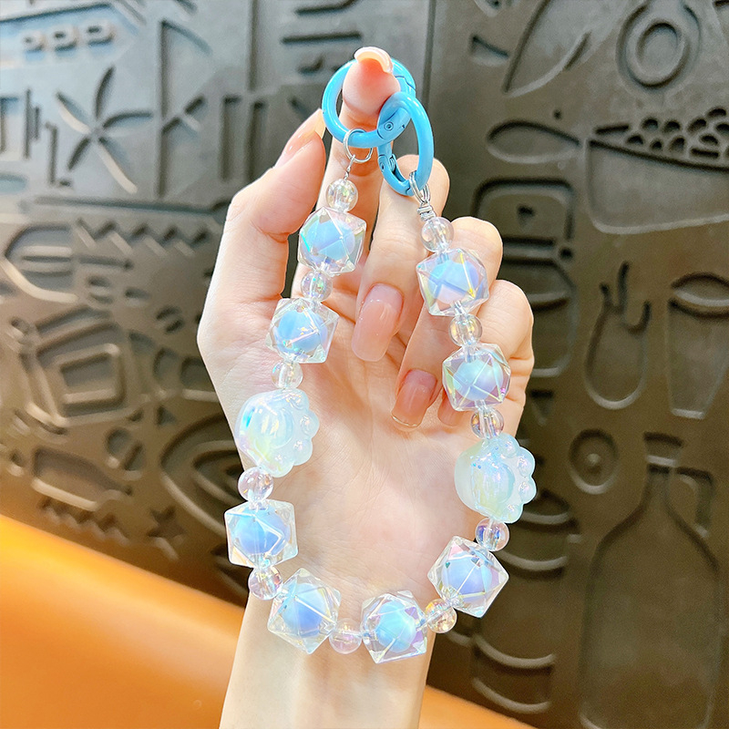 Изискан графити ръчно рисуван ключодържател с мъниста и котешки нокът, сладък, висяща верижка, чанта, декоративна висулка, доставка