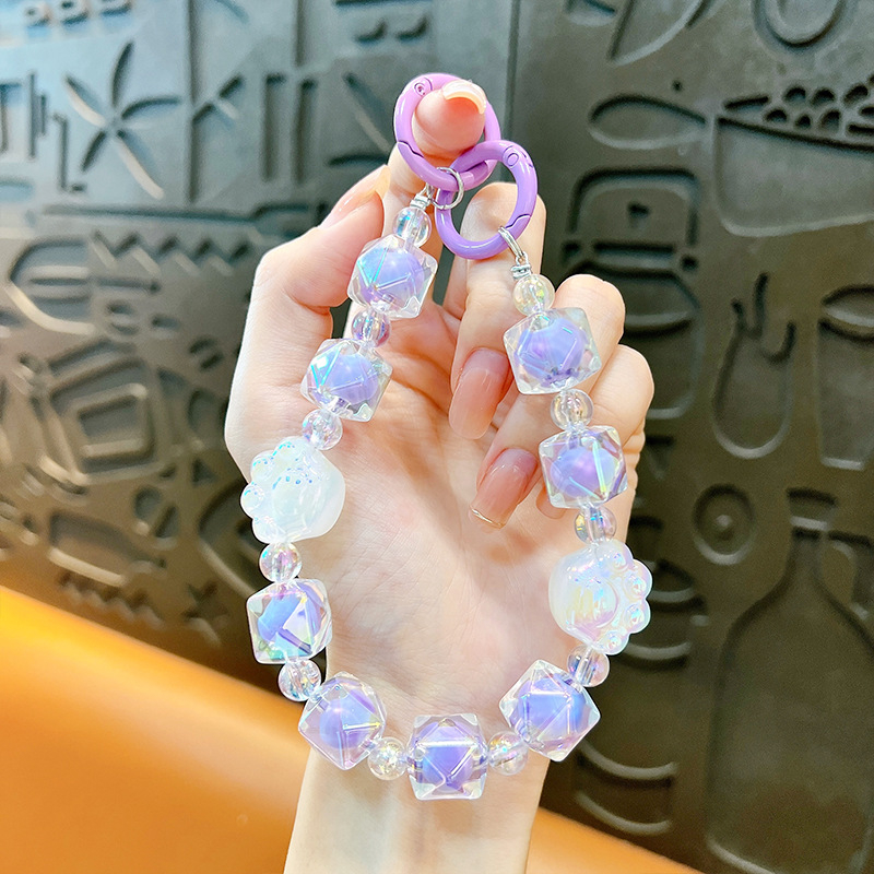 Изискан графити ръчно рисуван ключодържател с мъниста и котешки нокът, сладък, висяща верижка, чанта, декоративна висулка, доставка