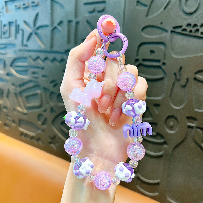 Изискан графити ръчно рисуван ключодържател с мъниста и котешки нокът, сладък, висяща верижка, чанта, декоративна висулка, доставка