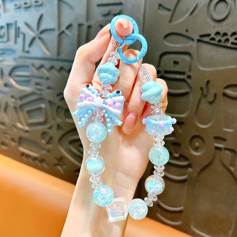 Изискан графити ръчно рисуван ключодържател с мъниста и котешки нокът, сладък, висяща верижка, чанта, декоративна висулка, доставка