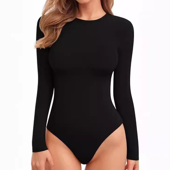 Salopă strâmtă în stil european și american pentru femei, body triunghi cu mânecă lungă din mătase de lapte pentru femei, fată sexy și fierbinte