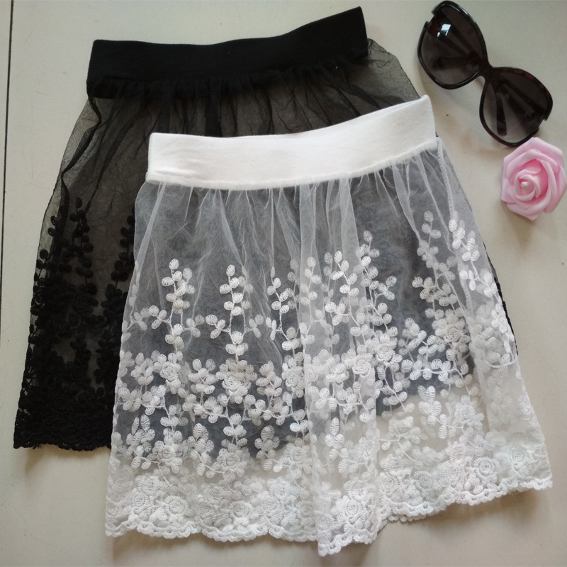 Fustă de dantelă simplă cu broderie pentru femei, furnizată direct din fabrică, fustă la modă cu colanți, pulover, pulover, perdea de pârțit