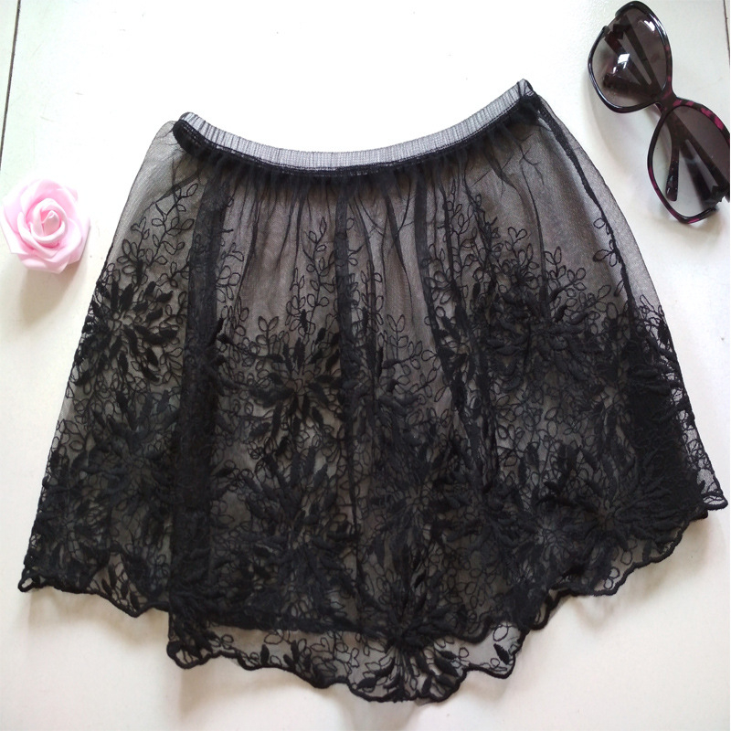 Fustă de dantelă simplă cu broderie pentru femei, furnizată direct din fabrică, fustă la modă cu colanți, pulover, pulover, perdea de pârțit