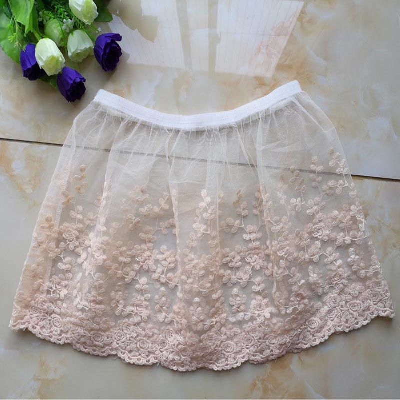 Fustă de dantelă simplă cu broderie pentru femei, furnizată direct din fabrică, fustă la modă cu colanți, pulover, pulover, perdea de pârțit