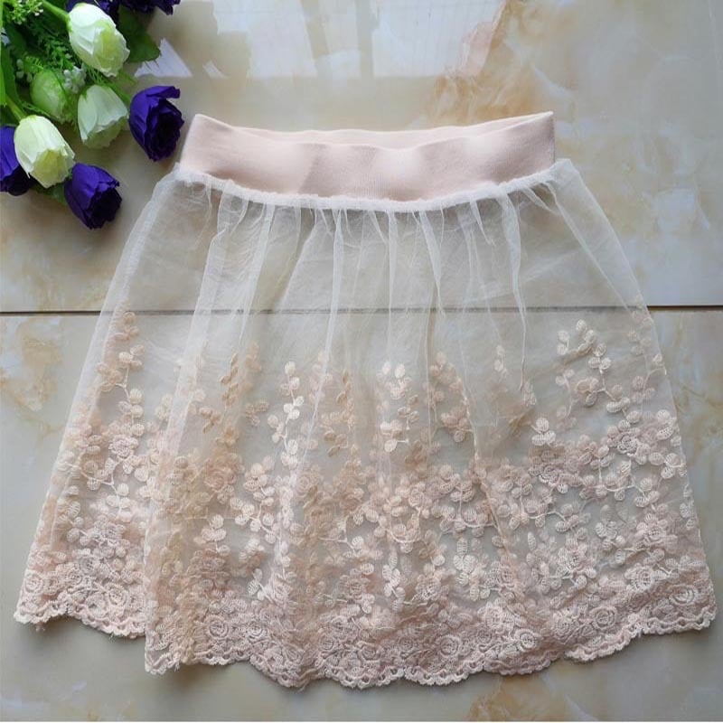 Fustă de dantelă simplă cu broderie pentru femei, furnizată direct din fabrică, fustă la modă cu colanți, pulover, pulover, perdea de pârțit