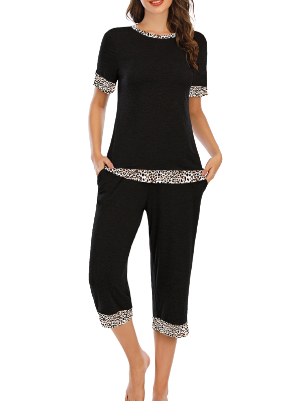 Amazon Prekogranična Europa i Sjedinjene Države 2025 Proljeće i ljeto Nova ženska široka modalna kućna odjeća Pidžama Žensko odijelo kratkih rukava