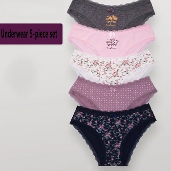 Väliskaubanduse piiriülene mitme suurusega naiste puuvillane kolmnurkne naiste aluspesu trükitud alasti mugav kiiresti kuivav sile Euroopa ja Ameerika kombinatsioon