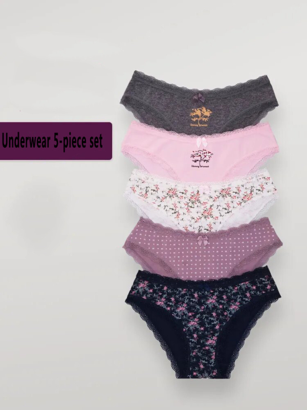 Väliskaubanduse piiriülene mitme suurusega naiste puuvillane kolmnurkne naiste aluspesu trükitud alasti mugav kiiresti kuivav sile Euroopa ja Ameerika kombinatsioon