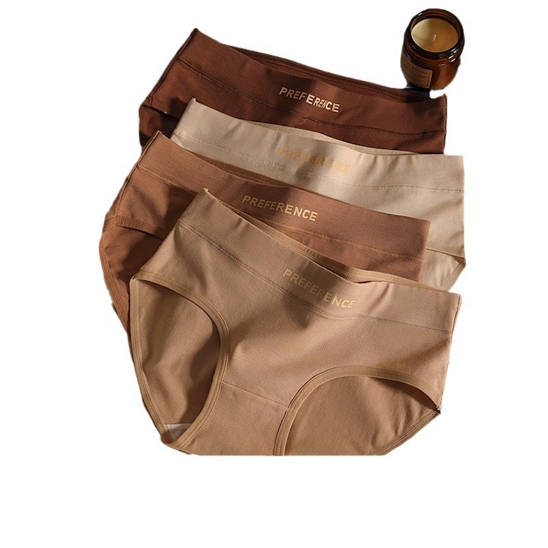 Naiste aluspesu puhtast puuvillast keskmise vöökohaga kolmnurksed lühikesed püksid Rad Sport stiilis puuvillast hingavad tüdrukute sügis- ja talvepesu puhtast puuvillast jalgevahega