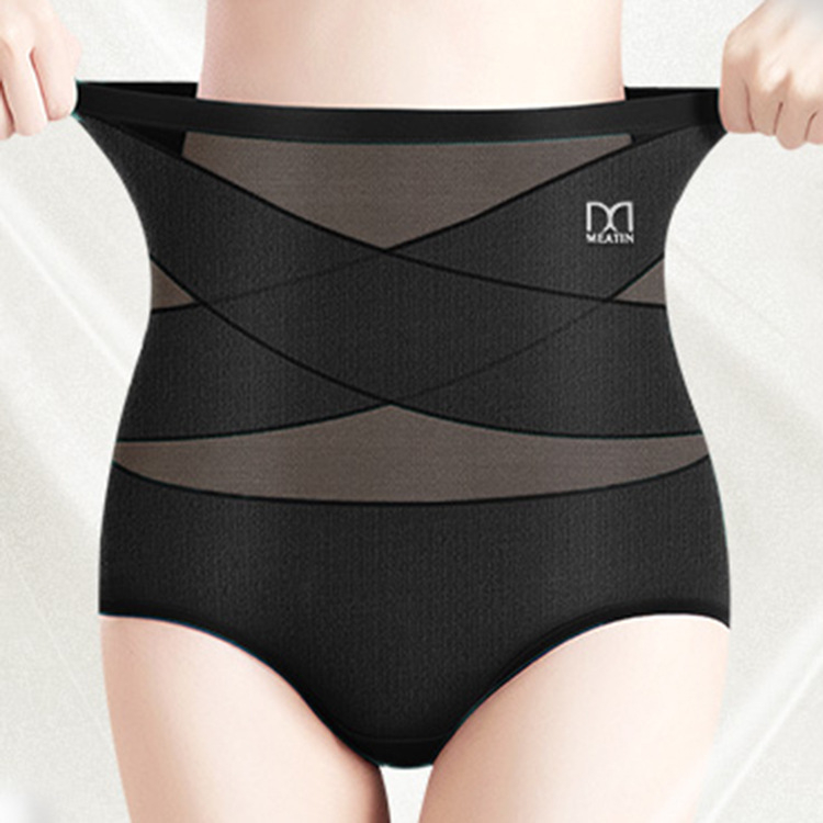 [Overseas Warehouse Dropshipping] American Local Spot Ψηλόμεσα Γυναικεία Εσώρουχα Pure Color Triangle Belly-Control Ψηλόμεσα Εσώρουχα Temu