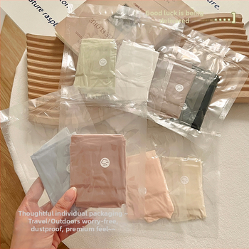 Vakuumski pakirane prozirne gaćice od ledene svile, ženske bakteriostatske maske Naked 7A, udobne gaćice do sredine struka