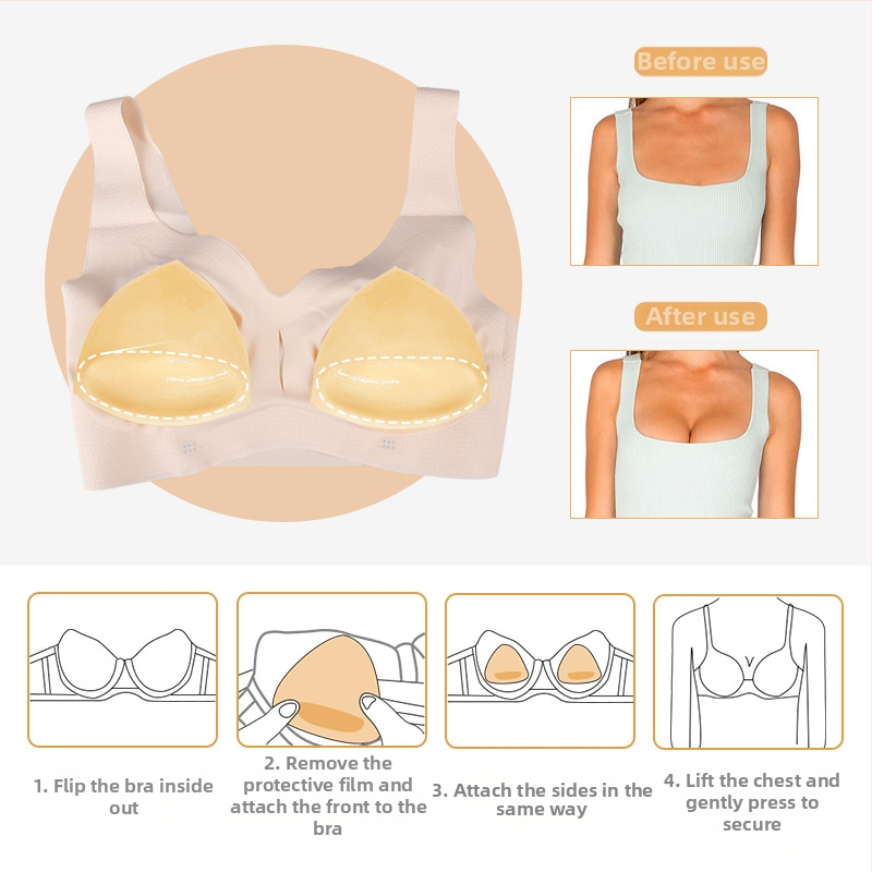 Trīsstūrveida ieliktnis, silikona krūšu uzlīmes, sieviešu sabiezēts sūkļa spilventiņš, peldkostīms, bikini, apakšveļas ieliktnis, push up pašlīmējošs krūšu spilventiņš