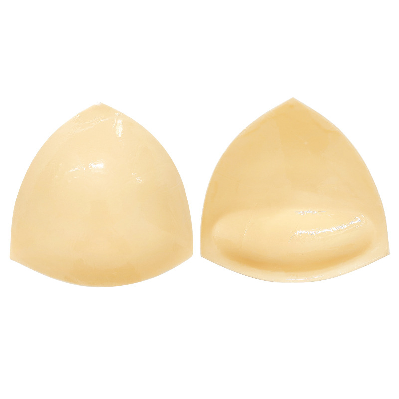 Kolmnurkse sisestusega silikoonist rinnakleebised naistele, paksendatud käsnapadi, ujumistrikoo, bikiinid, aluspesu, surutav isekleepuv rinnapadi