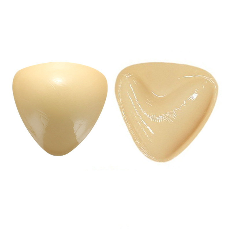 Kolmnurkse sisestusega silikoonist rinnakleebised naistele, paksendatud käsnapadi, ujumistrikoo, bikiinid, aluspesu, surutav isekleepuv rinnapadi