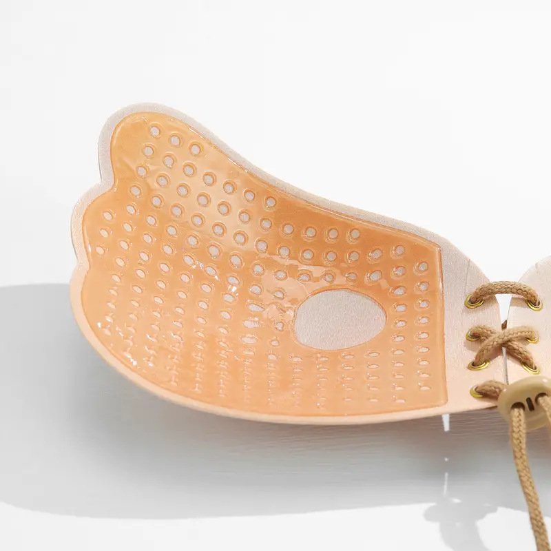 Laos hulgimüügis nähtamatud rinnakleebised Lala jumalanna silikoonist pulmakleit tõstepesu rinnakleebised pingutusnööriga kogutud tiibadega rinnahoidja