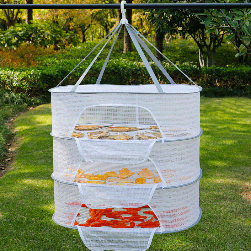 Džiovintos žuvies apsaugos nuo musių tinklas, sausų prekių tinklas, namų balkonų džiovinimo krepšelis, maisto artefaktų džiovinimo krepšelio stovas