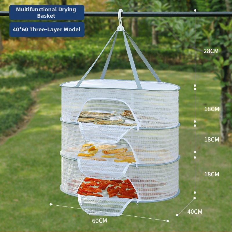 Džiovintos žuvies apsaugos nuo musių tinklas, sausų prekių tinklas, namų balkonų džiovinimo krepšelis, maisto artefaktų džiovinimo krepšelio stovas