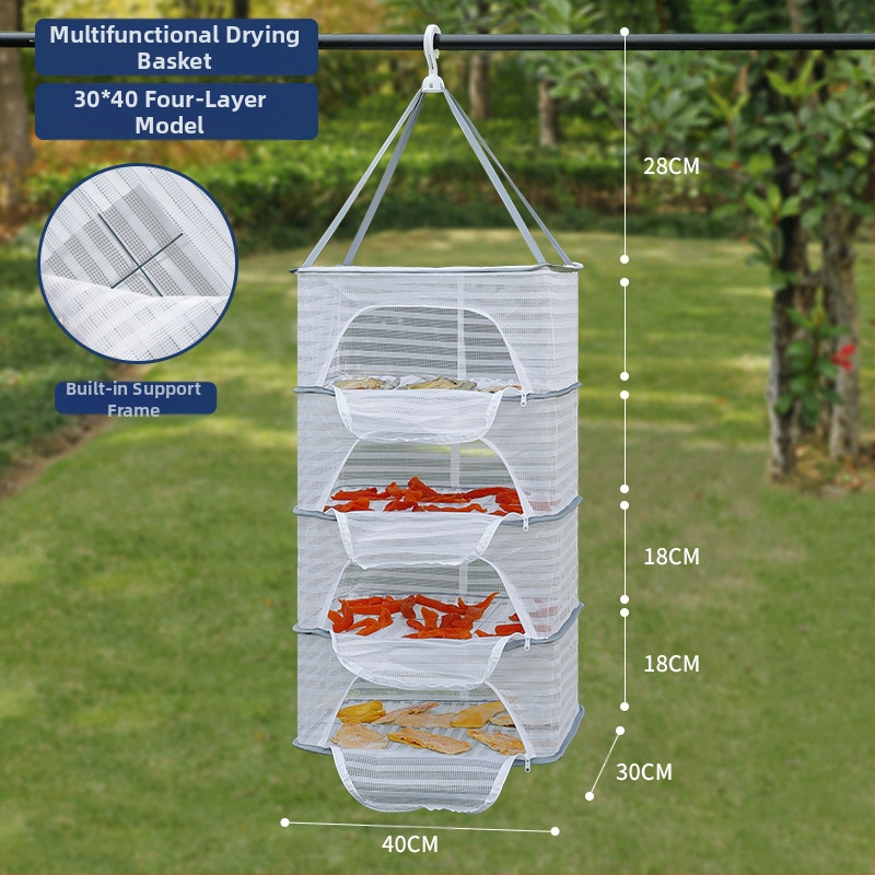 Džiovintos žuvies apsaugos nuo musių tinklas, sausų prekių tinklas, namų balkonų džiovinimo krepšelis, maisto artefaktų džiovinimo krepšelio stovas
