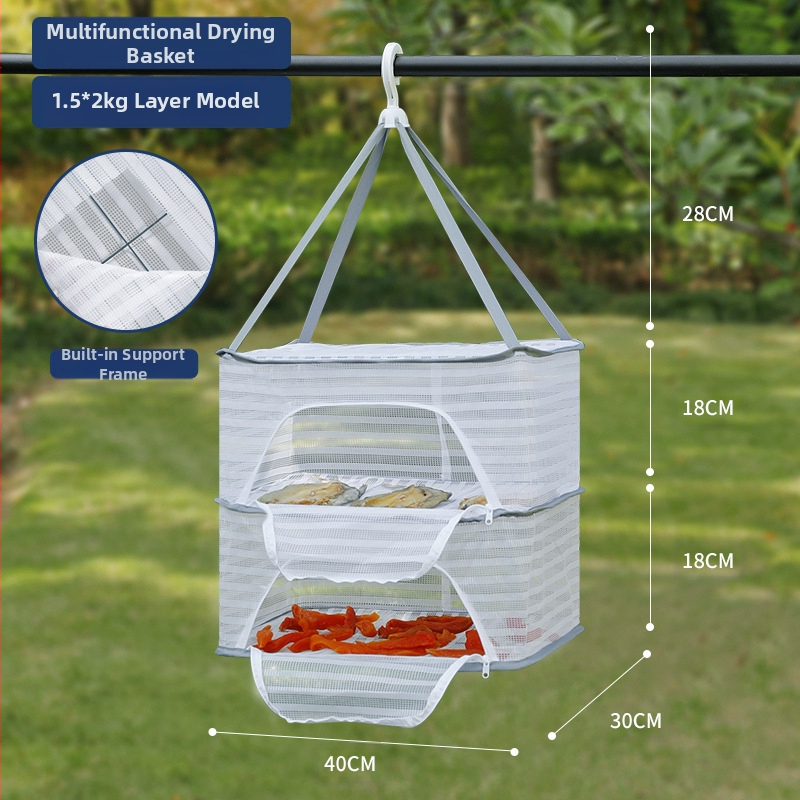 Džiovintos žuvies apsaugos nuo musių tinklas, sausų prekių tinklas, namų balkonų džiovinimo krepšelis, maisto artefaktų džiovinimo krepšelio stovas