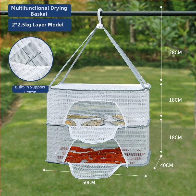 Džiovintos žuvies apsaugos nuo musių tinklas, sausų prekių tinklas, namų balkonų džiovinimo krepšelis, maisto artefaktų džiovinimo krepšelio stovas