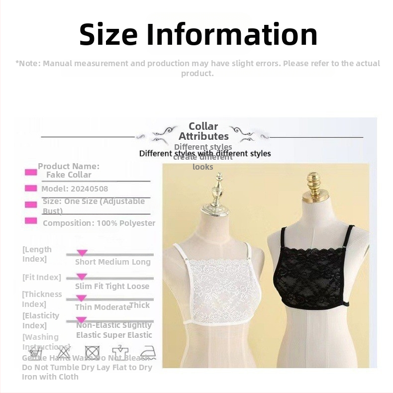 Nėriniuotos krūtinės klasikinė mada nėriniuota seksuali vidinė netikra apykaklė krūtinės aksesuarai mados temperamentas moteriška krūtinės plėvelė