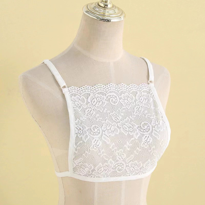 Nėriniuotos krūtinės klasikinė mada nėriniuota seksuali vidinė netikra apykaklė krūtinės aksesuarai mados temperamentas moteriška krūtinės plėvelė