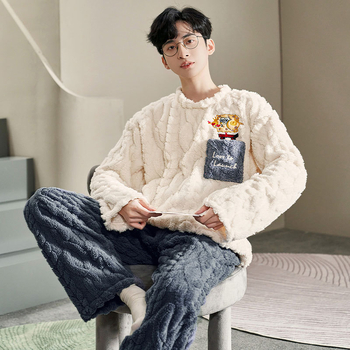 Νεανικό ζακάρ βελούδινο αγόρι ζεστό μια γενιά χονδρικής casual καρτούν τυπωμένο κοστούμι με μακριά μανίκια