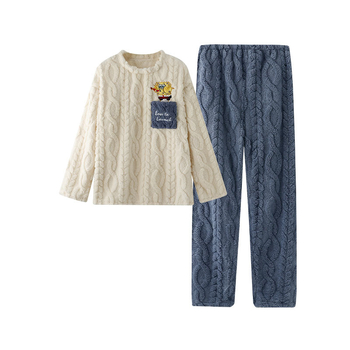 Νεανικό ζακάρ βελούδινο αγόρι ζεστό μια γενιά χονδρικής casual καρτούν τυπωμένο κοστούμι με μακριά μανίκια