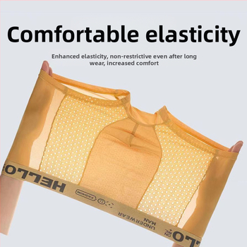 Μποξεράκια Ice Silk χωρίς ραφές για αγόρια, καλοκαιρινά, αναπνεύσιμα, δροσερά, ανδρικά εσώρουχα με τρύπες