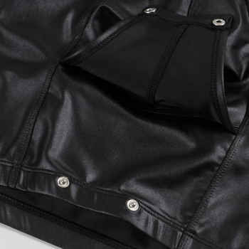 Σέξι μποξεράκια από λουστρίνι για άνδρες, διασυνοριακού εμπορίου, με διακοσμητικό φιόγκο και κυρτό σχέδιο σε σχήμα U, από απομίμηση δέρματος σε φωτεινό χρώμα.