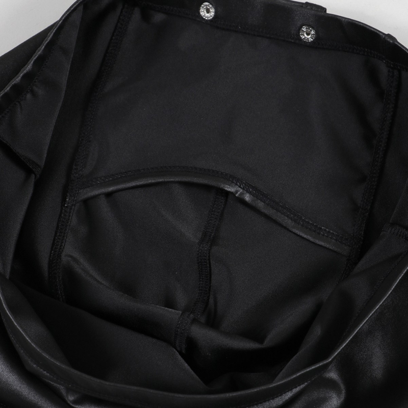 Vyriškos seksualios lakuotos odos bokseriai su kaspinu, dekoratyviniu U formos išgaubtu dizainu, ryškios dirbtinės odos kelnaitės, skirtos užsienio prekybai pasienyje.