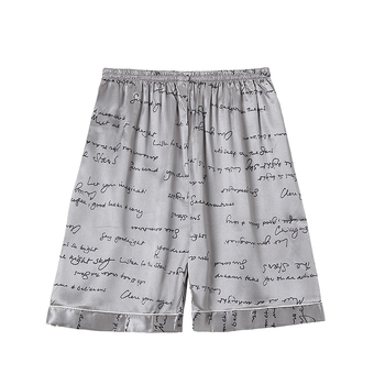 Παντελόνι πιτζάμας για άνδρες, καλοκαιρινό, λεπτό παντελόνι οικιακής χρήσης, χαλαρό παντελόνι σπιτιού και εξωτερικής χρήσης, μεταξωτό παντελόνι Ice Silk για άνδρες, άνοιξη και καλοκαίρι, πέντε σημείων