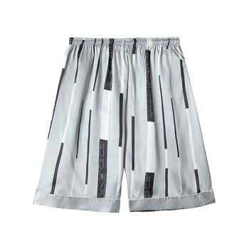 Παντελόνι πιτζάμας για άνδρες, καλοκαιρινό, λεπτό παντελόνι οικιακής χρήσης, χαλαρό παντελόνι σπιτιού και εξωτερικής χρήσης, μεταξωτό παντελόνι Ice Silk για άνδρες, άνοιξη και καλοκαίρι, πέντε σημείων