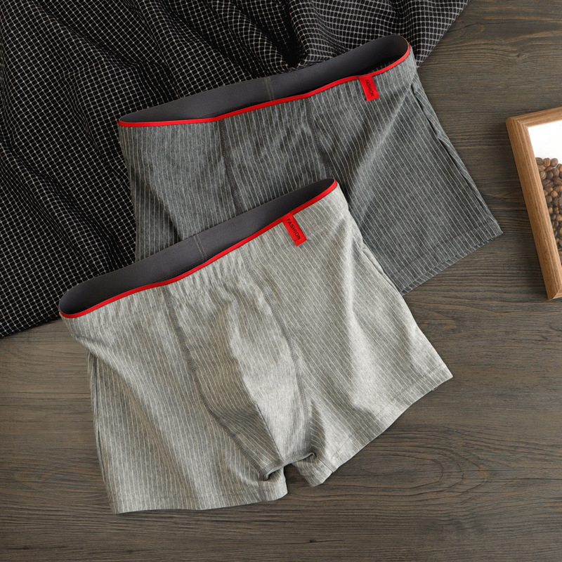 Lenjerie intimă pentru bărbați, bumbac, sport, pantaloni scurți pentru bărbați, boxeri la modă, respirabili, cu dungi, confortabili, mărime plus, boxeri pentru tineri