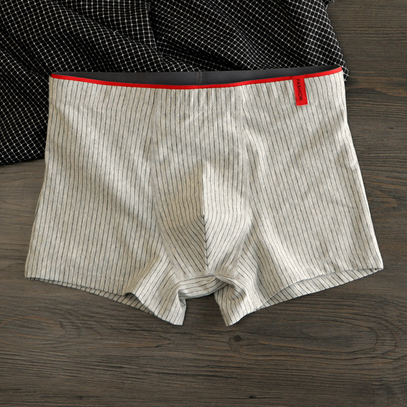 Lenjerie intimă pentru bărbați, bumbac, sport, pantaloni scurți pentru bărbați, boxeri la modă, respirabili, cu dungi, confortabili, mărime plus, boxeri pentru tineri