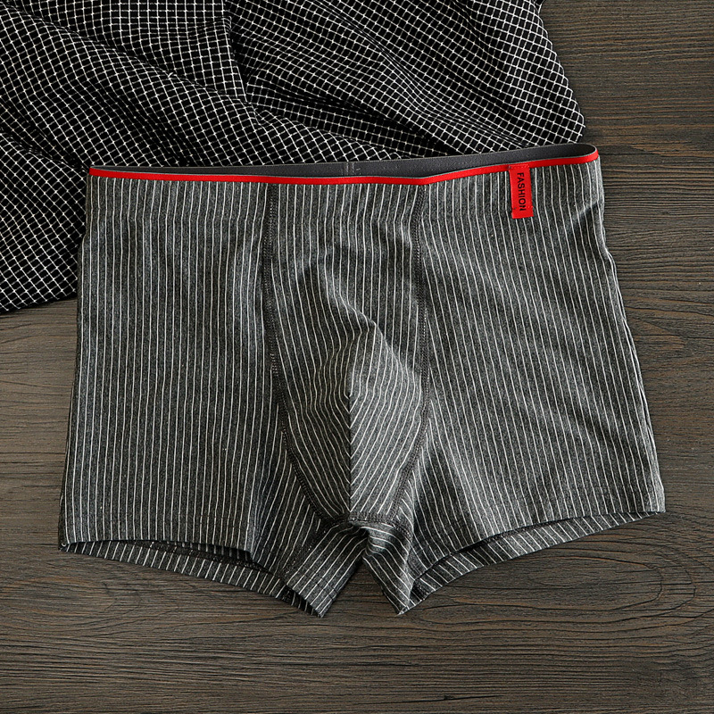 Lenjerie intimă pentru bărbați, bumbac, sport, pantaloni scurți pentru bărbați, boxeri la modă, respirabili, cu dungi, confortabili, mărime plus, boxeri pentru tineri