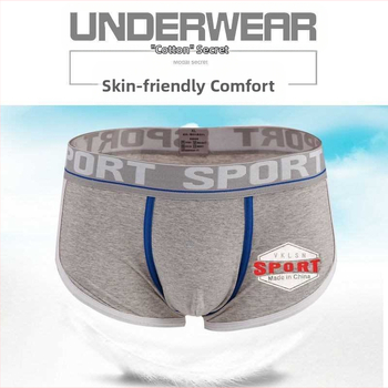 Ανδρικά εσώρουχα από καθαρό βαμβάκι, αθλητικά, στυλ, προσωπικότητα, φοιτητικά, σλιπ με μέση, αναπνεύσιμα, χαλαρά, καθαρά χρώματα, νέο στυλ, φλατ σορτς από όλο το βαμβάκι