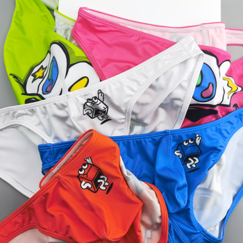 SEOBEAN chiloți noi pentru bărbați, talie joasă, sexy, din poliester, cu desene animate, imprimare digitală, lenjerie intimă cu un singur strat