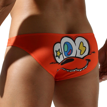 SEOBEAN νέα ανδρικά εσώρουχα σέξι με χαμηλή μέση από πολυεστέρα, κινούμενα σχέδια, ψηφιακή εκτύπωση, μονής στρώσης