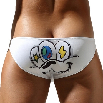 SEOBEAN νέα ανδρικά εσώρουχα σέξι με χαμηλή μέση από πολυεστέρα, κινούμενα σχέδια, ψηφιακή εκτύπωση, μονής στρώσης