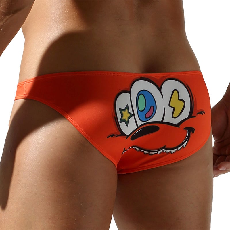 SEOBEAN chiloți noi pentru bărbați, talie joasă, sexy, din poliester, cu desene animate, imprimare digitală, lenjerie intimă cu un singur strat