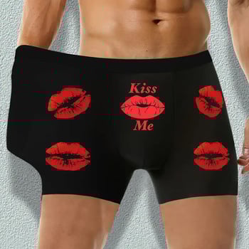 Lenjerie intimă casual respirabilă pentru bărbați, lenjerie intimă imprimată, amuzant, sexy, boxeri, europene și americane, confortabilă și interesantă